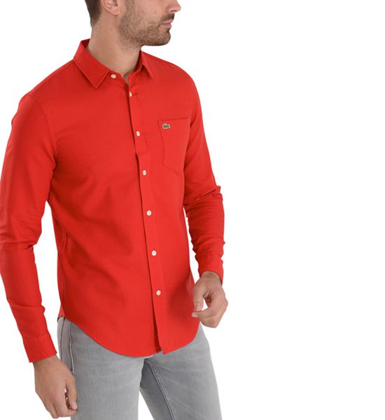 chemise lacoste rouge